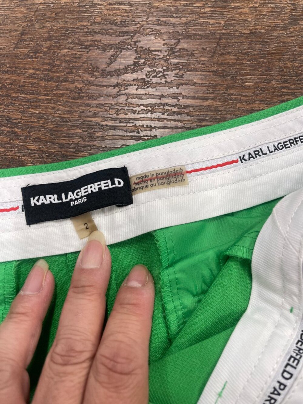 Karl Lagerfeld Paris Green Tailored Ankle Pants Size 2 - Picture 6 of 10